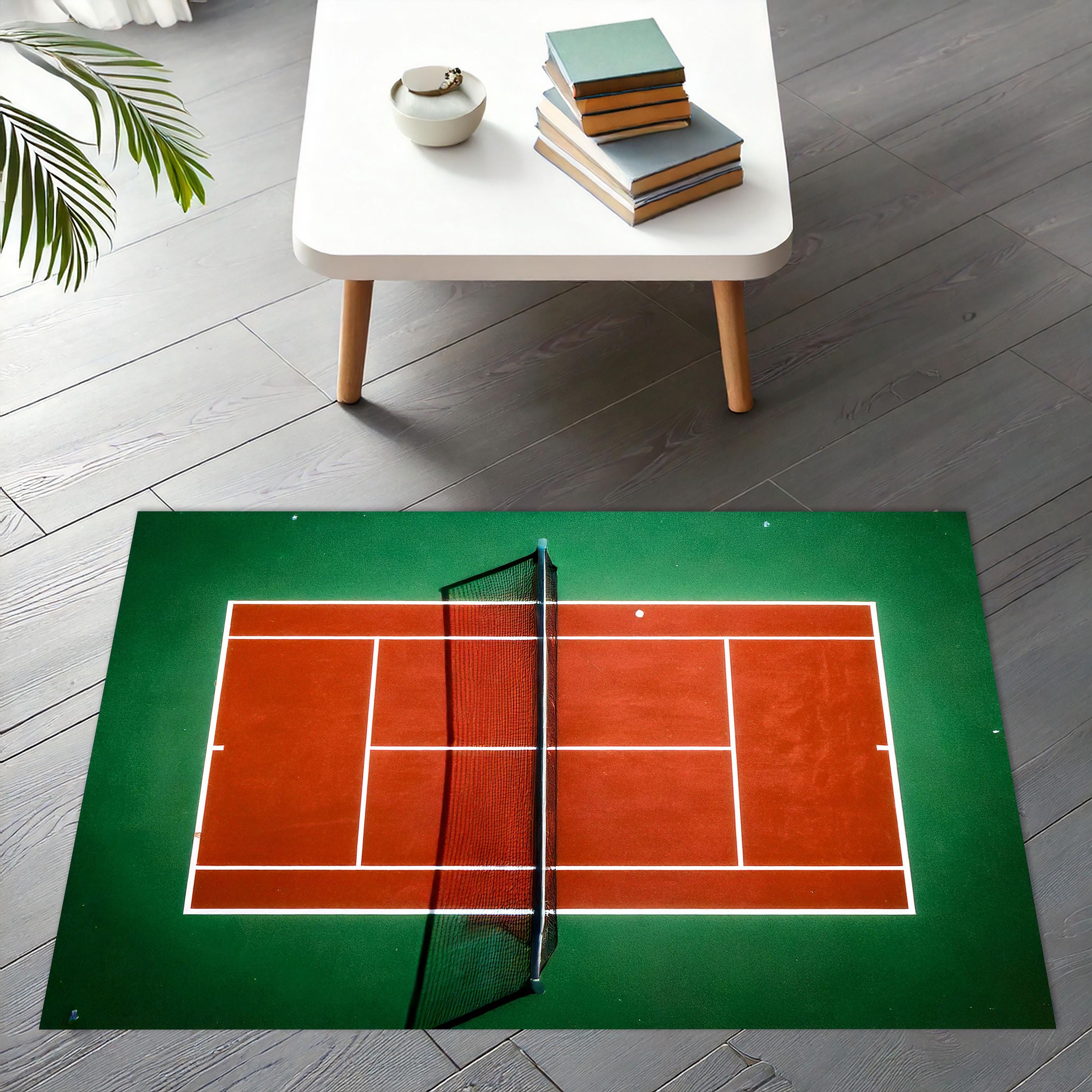 Tennis Coloured Rug Tennis Court Rug, Sports Theme Carpet, Tennis Field Play Mat, Game Room ...