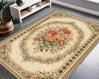 Kitchen Rug, Runner Rug, Laundry Mat, Hallway, Entryway, Low Pile Machine Washable, Pet & Kids Safe