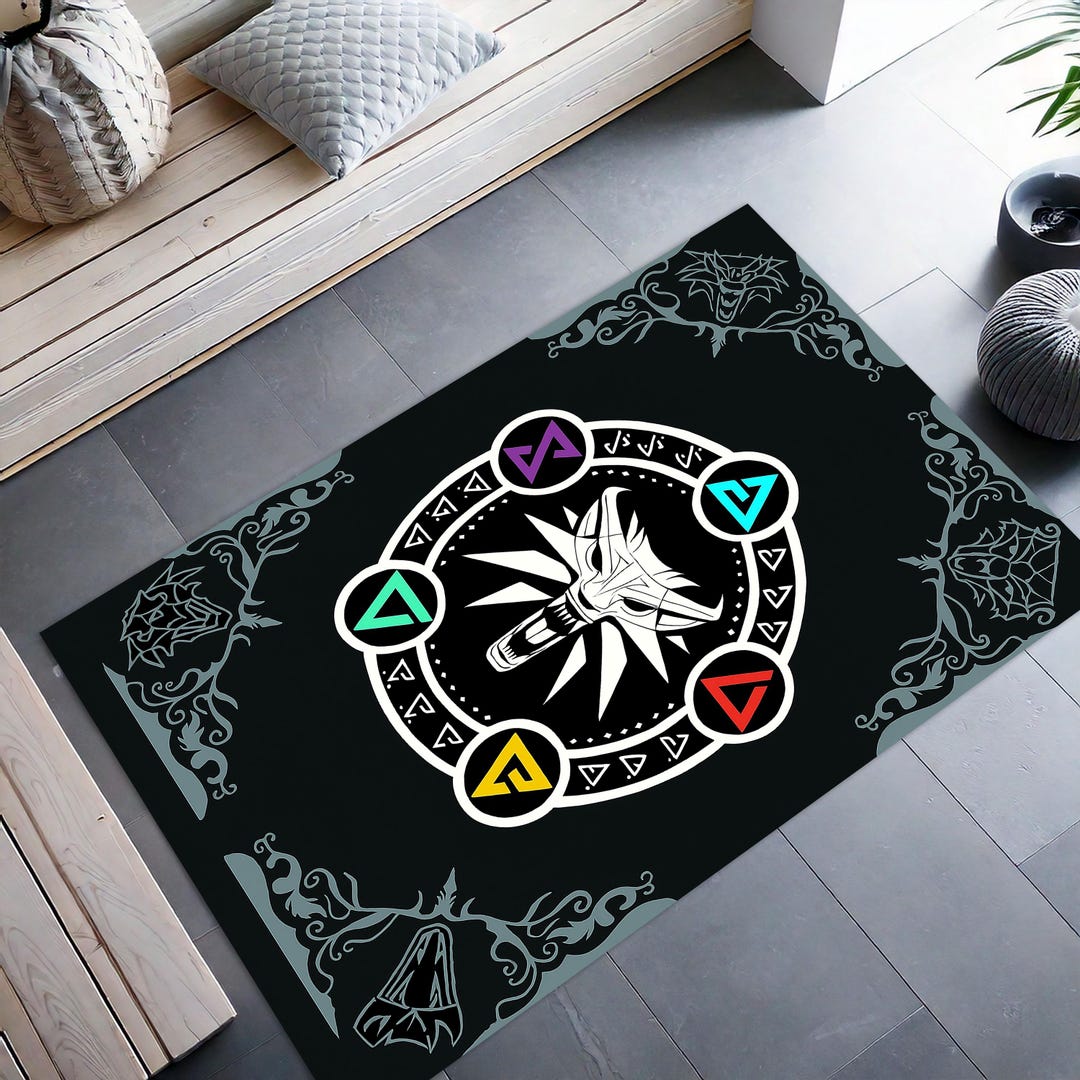 Witcher Rug, the Witcher Themed Non-slip Area Rug, Kids Room Rug, Teen ...