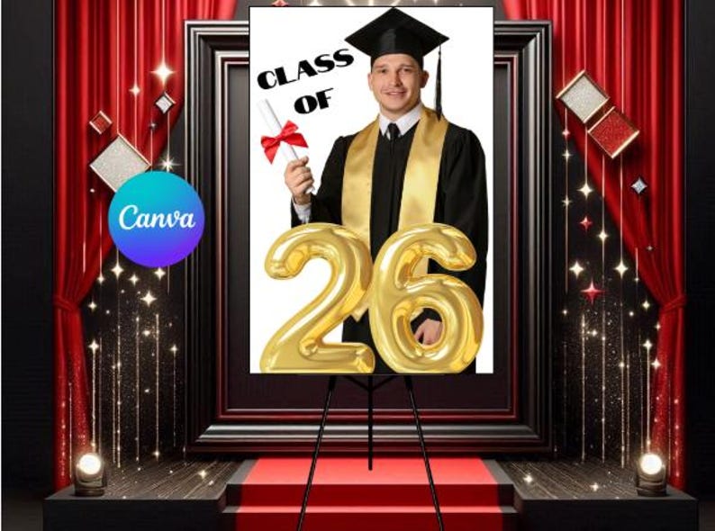 Spell Graduation Editable Graduation Welcome Sign – Class of 2026 – 24x36 Graduation ...