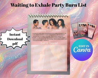 Waiting To Exhale Burn List Journal – Digital Download (Canva Editable)