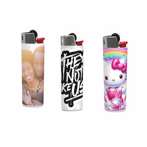12 Custom Bic Lighter Labels – Personalized Sticker Wraps for Events, Gifts & Branding