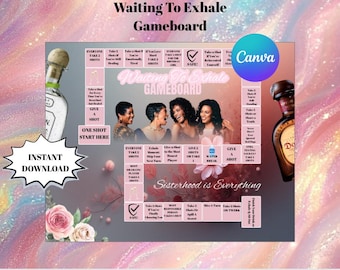 Waiting to Exhale–Inspired Gameboard | Movie Night Party Game | Editable in Canva