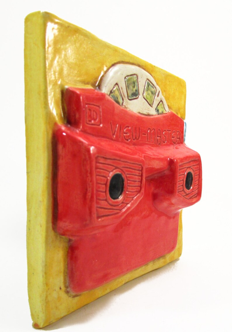 Ceramic Wall Art 3D VIEWER Art Tile 4x4 Americana Kitsch Wall Etsy