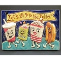Retro “Let's All Go To The Lobby” Handmade Ceramic Art Tile Decor (4x6)