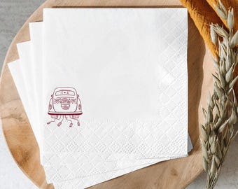 Custom Wedding Party Napkins, Luncheon Cocktail Napkins, Custom Napkins Decor, Custom Printed Napkins, Personalized Bridal Shower Napkins