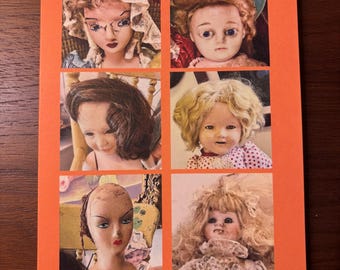 Antique Doll Photo Halloween Cards: Creepy Greetings (Set of 4)