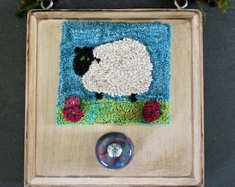 Momma Sheep Punchneedle Embroidery Pattern