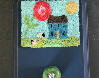 Farm House Punchneedle Embroidery Pattern