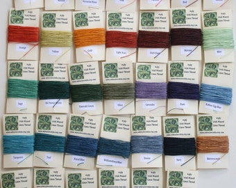 You Pick 3 Colors - 30 Yards Total of 4 ply Irish Waxed Linen Thread
