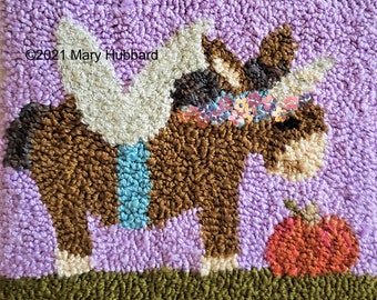 Unicorn Fairy Donkey PDF Punchneedle Embroidery Pattern