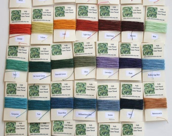 You Pick 3 Colors - 15 Yards Total of Irish Waxed Linen Thread