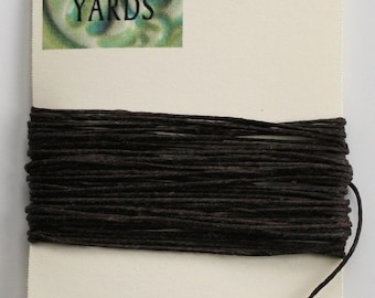 5 Yards Dark Chocolate 4 ply Irish Waxed Linen Thread