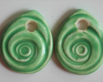 Handcrafted Ceramic Leaf Earrings Pendants 3181984