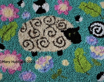 Big Sheep Punch Needle Embroidery Pattern