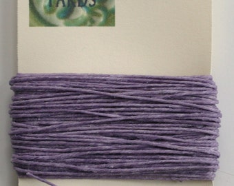 10 yards Lavender 4 ply Irish Waxed Linen Thread