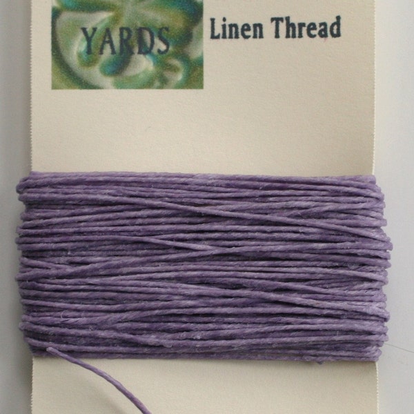 10 yards Lavender 4 ply Irish Waxed Linen Thread