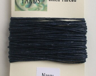 10 yrds Navy Irish Waxed Linen Thread