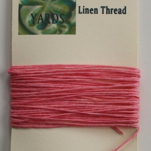 5 Yards Pink 4 ply Irish Waxed Linen Thread