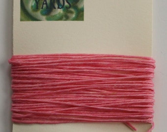5 Yards Pink 4 ply Irish Waxed Linen Thread