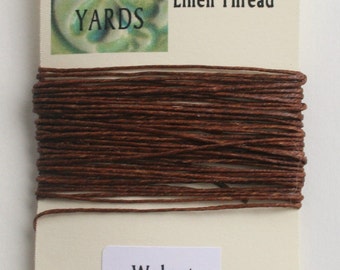 5 yrds Walnut 4 ply Irish Waxed Linen Thread