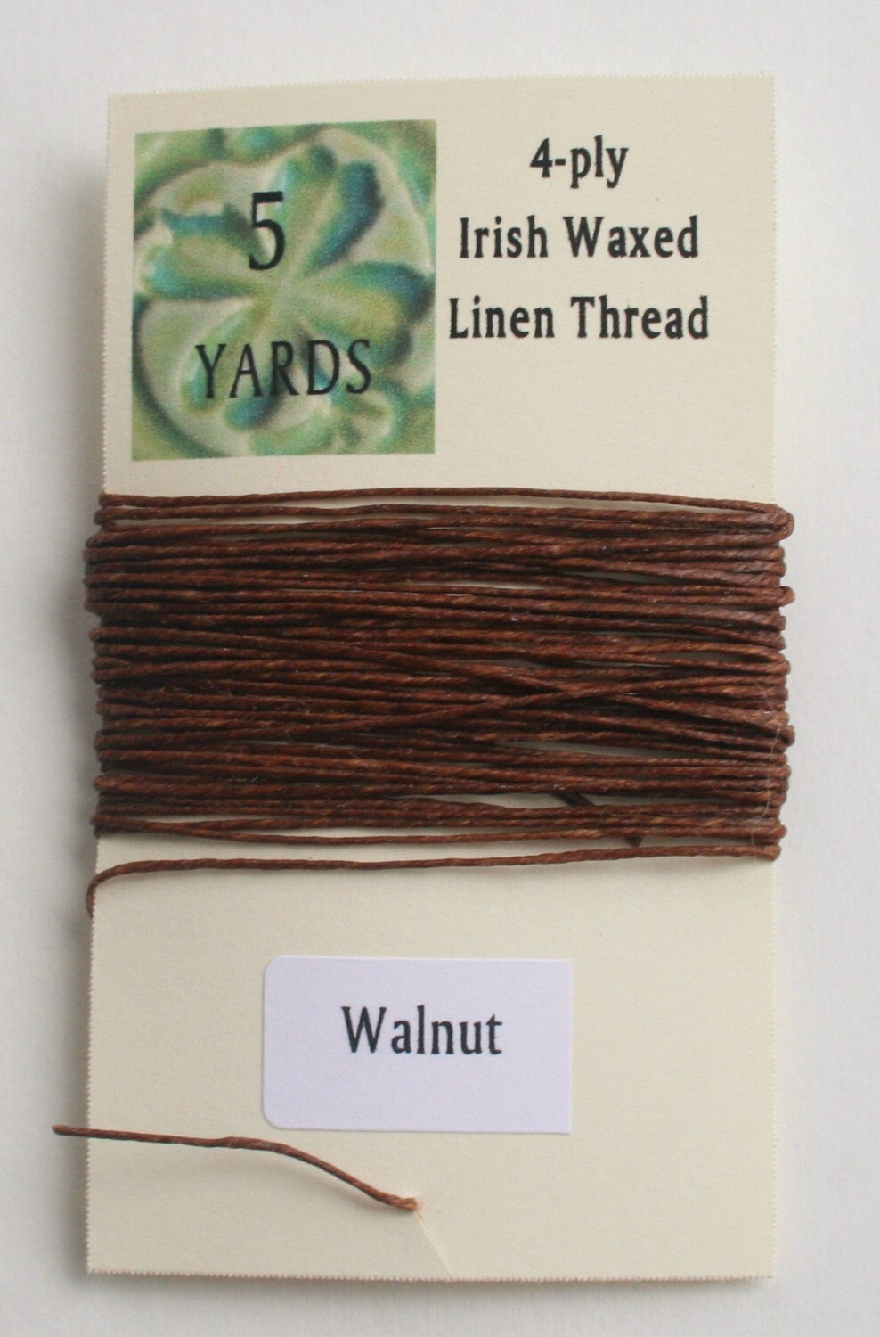 5 yrds Walnut 4 ply Irish Waxed Linen Thread Etsy