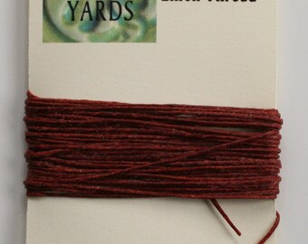 5 Yards Dark Rust Irish Waxed Linen Thread