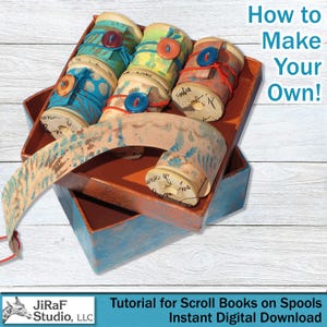 Tutorial para crear libros de pergamino en carretes - Arte del libro - Hazlo tú mismo - Descarga digital instantánea - Personalízalo para ti o para regalar