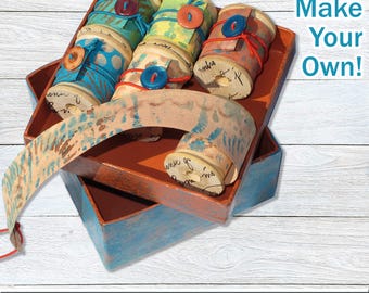 Tutorial for Scroll Books on Spools - Book Arts - DIY - Instant Digital Download - Customize for You or Gifts