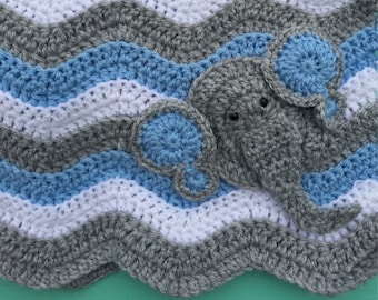 Little Elephant Baby Blanket, Elephant Crib Blanket