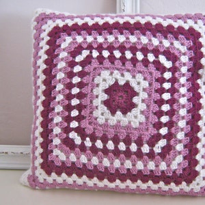 Lilly...Crochet Retro Pillow Cover- READY TO SHIP