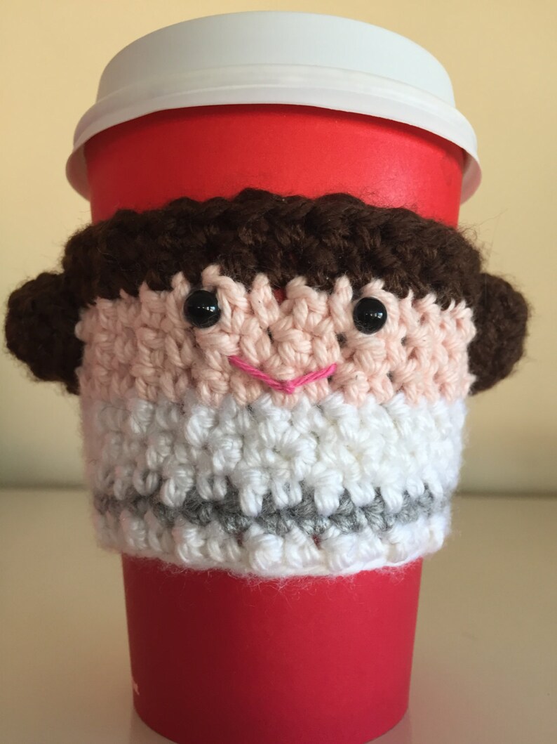 Princess Leia Crochet Drink Cozy Drink Sleeve Cup Cozy Etsy