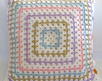 Sophie...Crochet Retro Pillow Cover- Made to Order