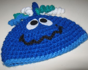 Boys Friendly Monster Hat in Blue