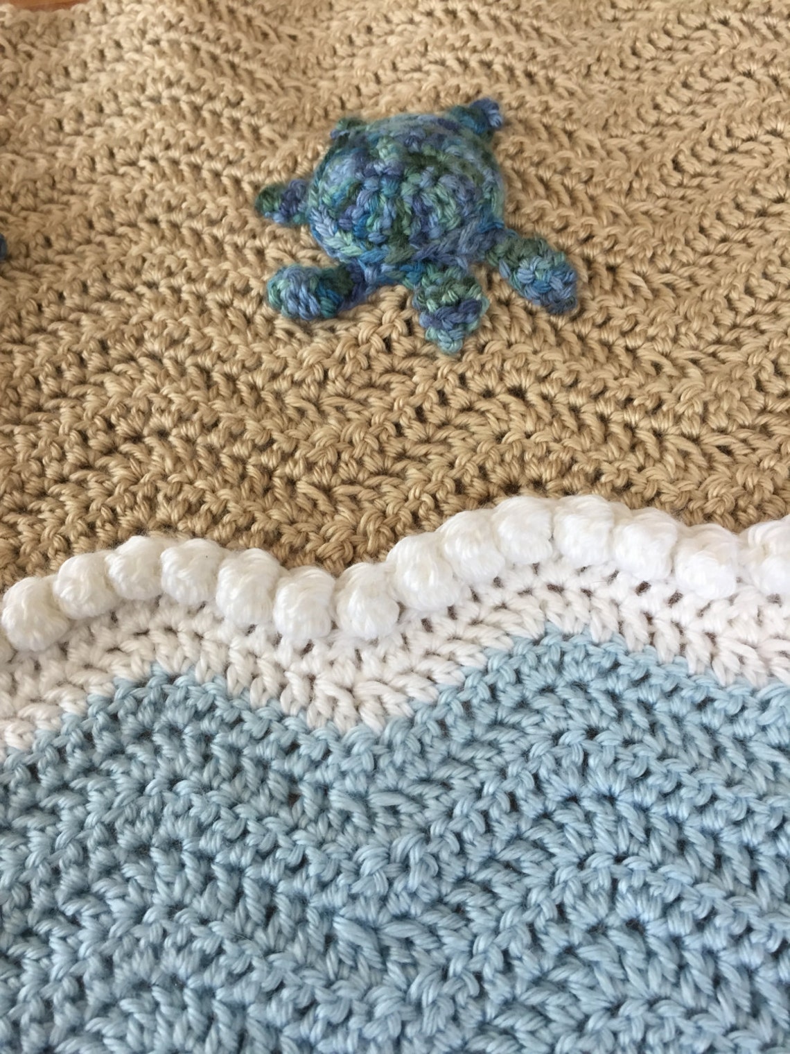 Sea Turtle Blanket Crochet Crib Blanket Baby Blanket Throw Etsy