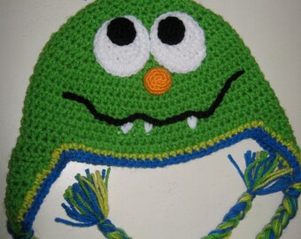 Grrrrrrr Monster with Ear Flaps in Crochet - Made To Order