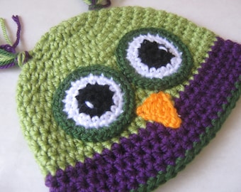 CUSTOM Owl Hat - Any Size - Made to Order