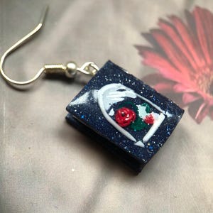 Beauty and the Beast book polymer clay jewelry earrings gifts for teacher book lover gift Bookish Jewelry