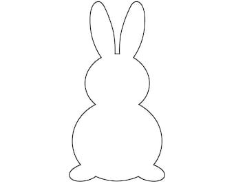 Bunny Silhouette SVG, Easter Bunny Outline, Rabbit Cut File Cricut