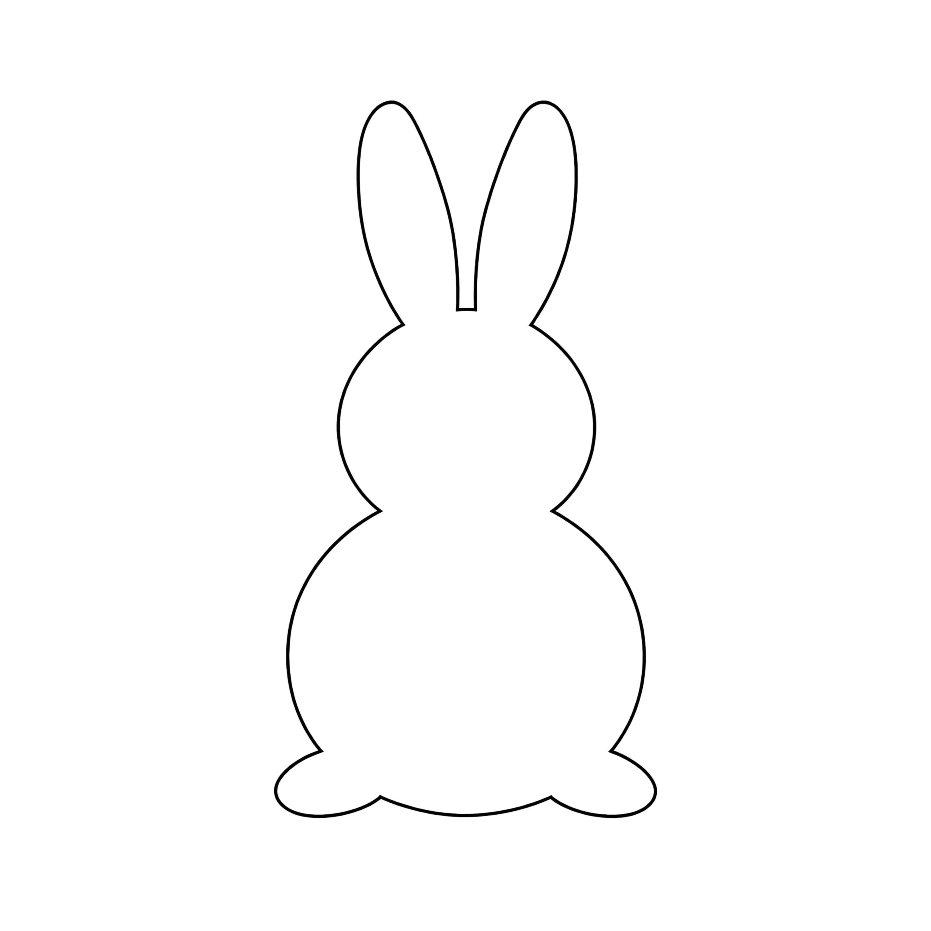 Bunny Silhouette SVG, Easter Bunny Outline, Rabbit Cut File Cricut - Etsy