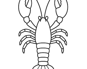Lobster SVG, Coastal Cut File, Seafood Clipart, Nautical PNG