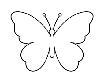 Butterfly Outline SVG | Minimal Butterfly Clipart | Cricut Cut File