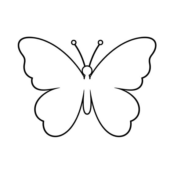 Butterfly Outline SVG | Minimal Butterfly Clipart | Cricut Cut File