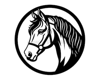 Horse Head Wall Decor | Svg Png Dxf Pdf Eps | Horse Silhouette | Laser Cut File | Vector Design | Digital Download | Commercial Use