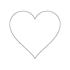 Minimal Love Outline SVG, Cut File PNG Clipart