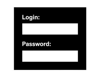 Login Password SVG, Website Form Cut File