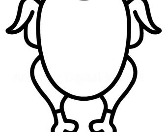 Turkey Outline | svg png dxf eps pdf | Laser Cut Files