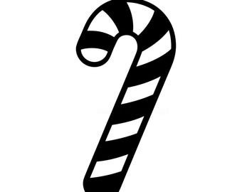 Candy Cane Silhouette | svg png dxf eps pdf