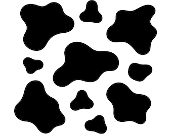 Cow Print SVG, Animal Spot Pattern, Farmhouse Cut File, Cricut Design