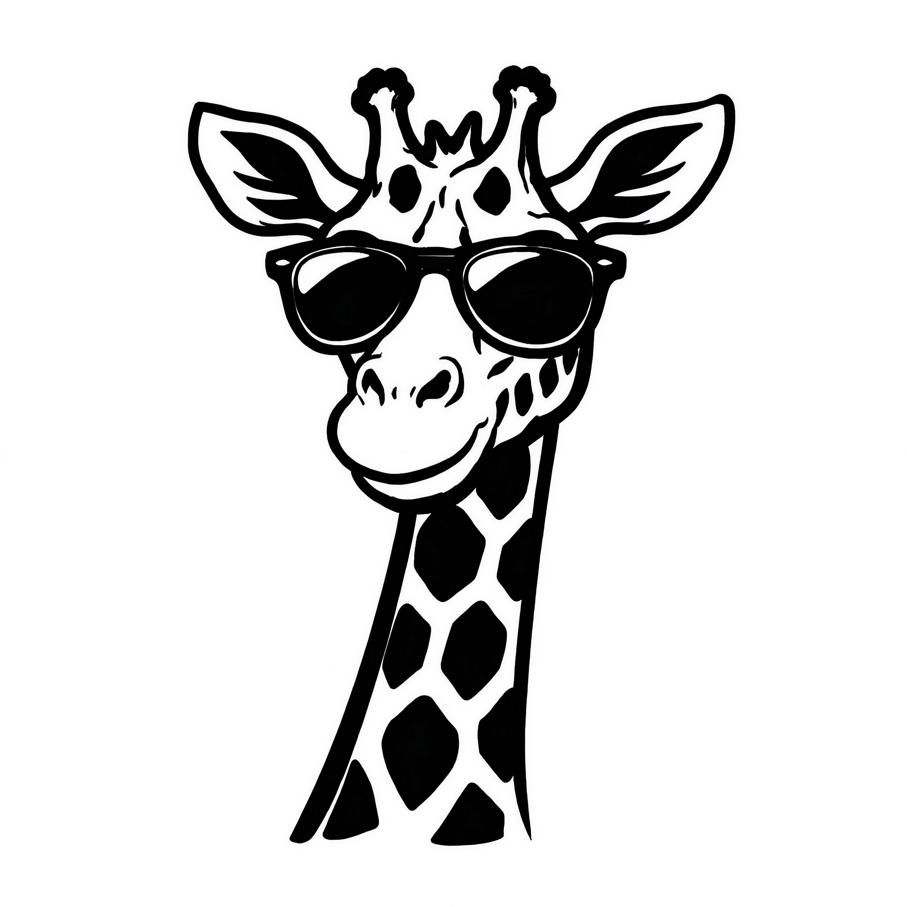 Giraffe SVG With Sunglasses, Safari Animal Cut File for Cricut Shirt - Etsy